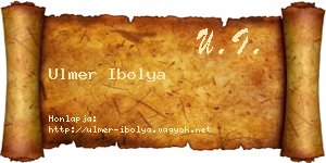 Ulmer Ibolya névjegykártya